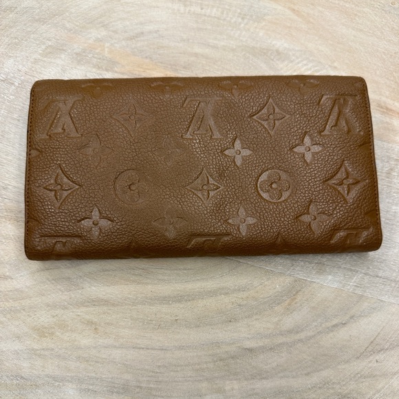 9708 Louis Vuitton Empreinte Leather Havane Virtuose Trifold Wallet - Picture 5 of 7